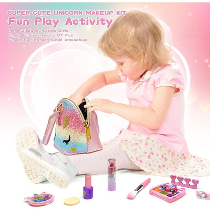 Kinderschminkkoffer für Mädchen, Make-up Set 4-12 Jahre