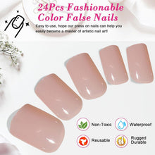 24 Stück rosa Nägel Zum Aufkleben - French Press on Nails