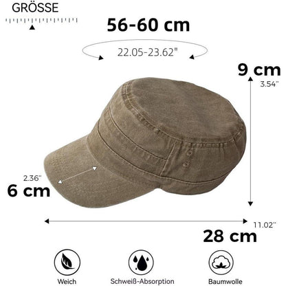 Military Cap Herren – Verstellbare Army Cap Vintage Style