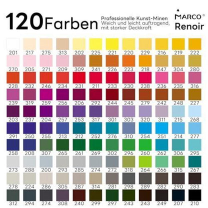 120 Buntstifte Set für Erwachsene – Professionelle Ölfarbstifte