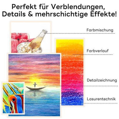 120 Buntstifte Set für Erwachsene – Professionelle Ölfarbstifte