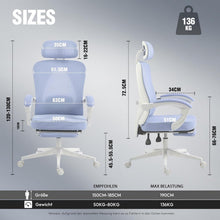Ergonomischer Bürostuhl mit Kopfstütze und