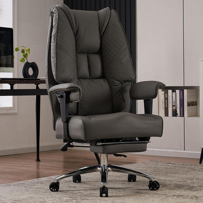 Ergonomischer Chefsessel mit hoher Rückenlehne und breitem Sitz, PU