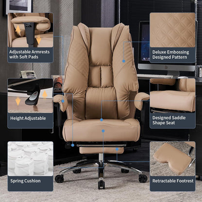 Ergonomischer Bürostuhl mit Hoher Rückenlehne, verstellbaren