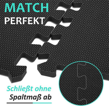 Fitness Bodenschutzmatte Set 24 Puzzlematte rutschfest, Eva Sportmatte