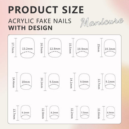 Premium Künstliche Nägel Set 24 Stück Rote Acryl Nägel Press