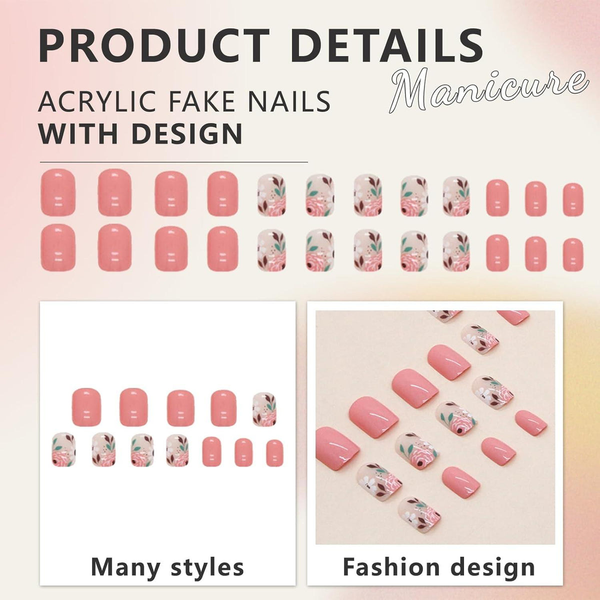 Premium Künstliche Nägel Set Rote Acryl Nägel Press on
