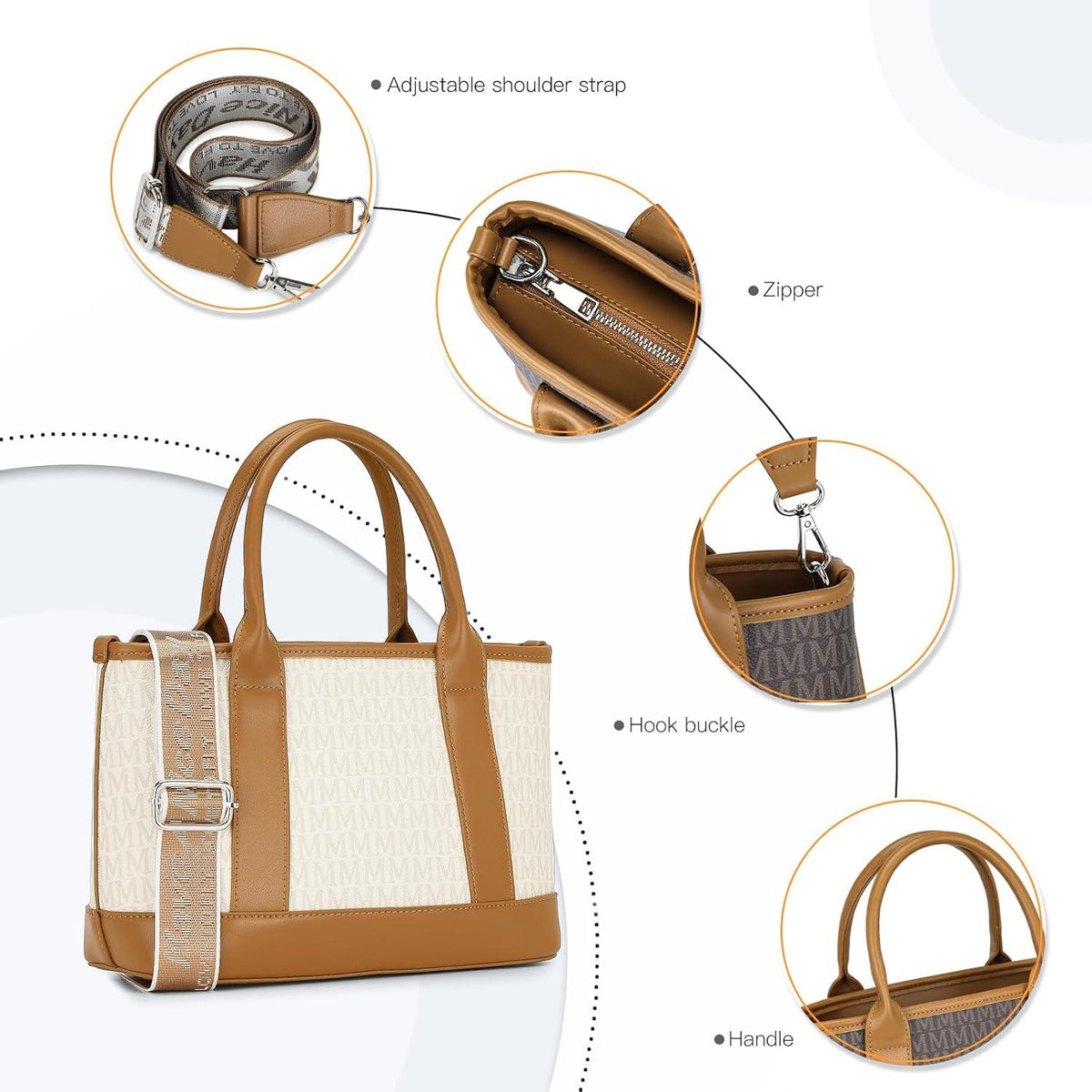 Henkeltasche Mittelgroß Tote Bag Umhängetasche Shopper Handtasche