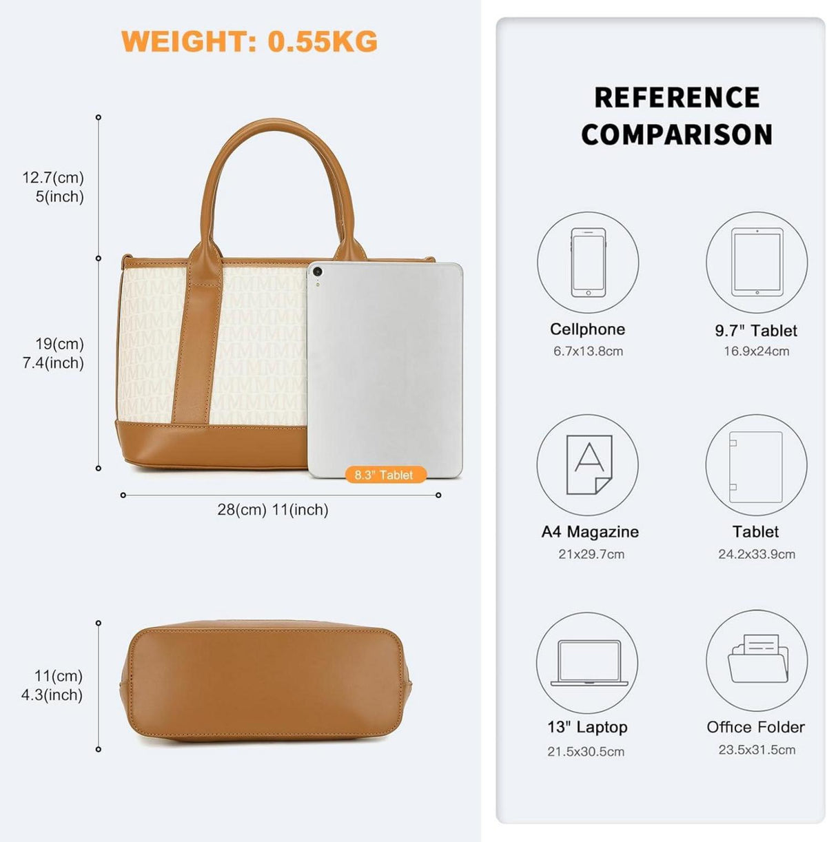 Miss Lulu Damen Henkeltasche Mittelgroß Tote Bag Umhängetasche Shopper Handtasche