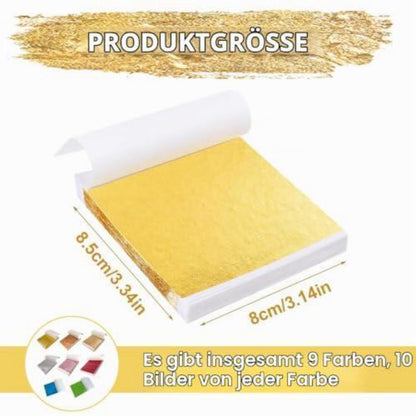 90 Blatt Imitationsgoldfolie – Vielseitig für Kunst & Bastel