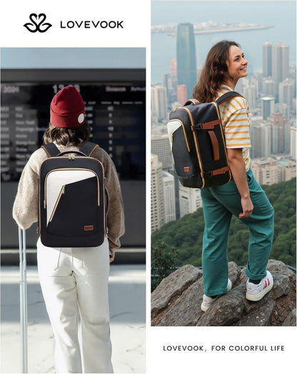 Handgepäck Rucksack 40L 17,3 Zoll Laptop Damen Reise Backpack