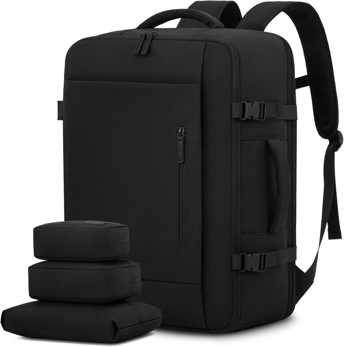 45L Travel Backpack Carry On Luggage, Waterproof Black