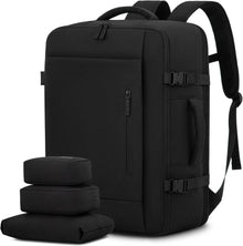 45L Travel Backpack Carry On Luggage, Waterproof Black