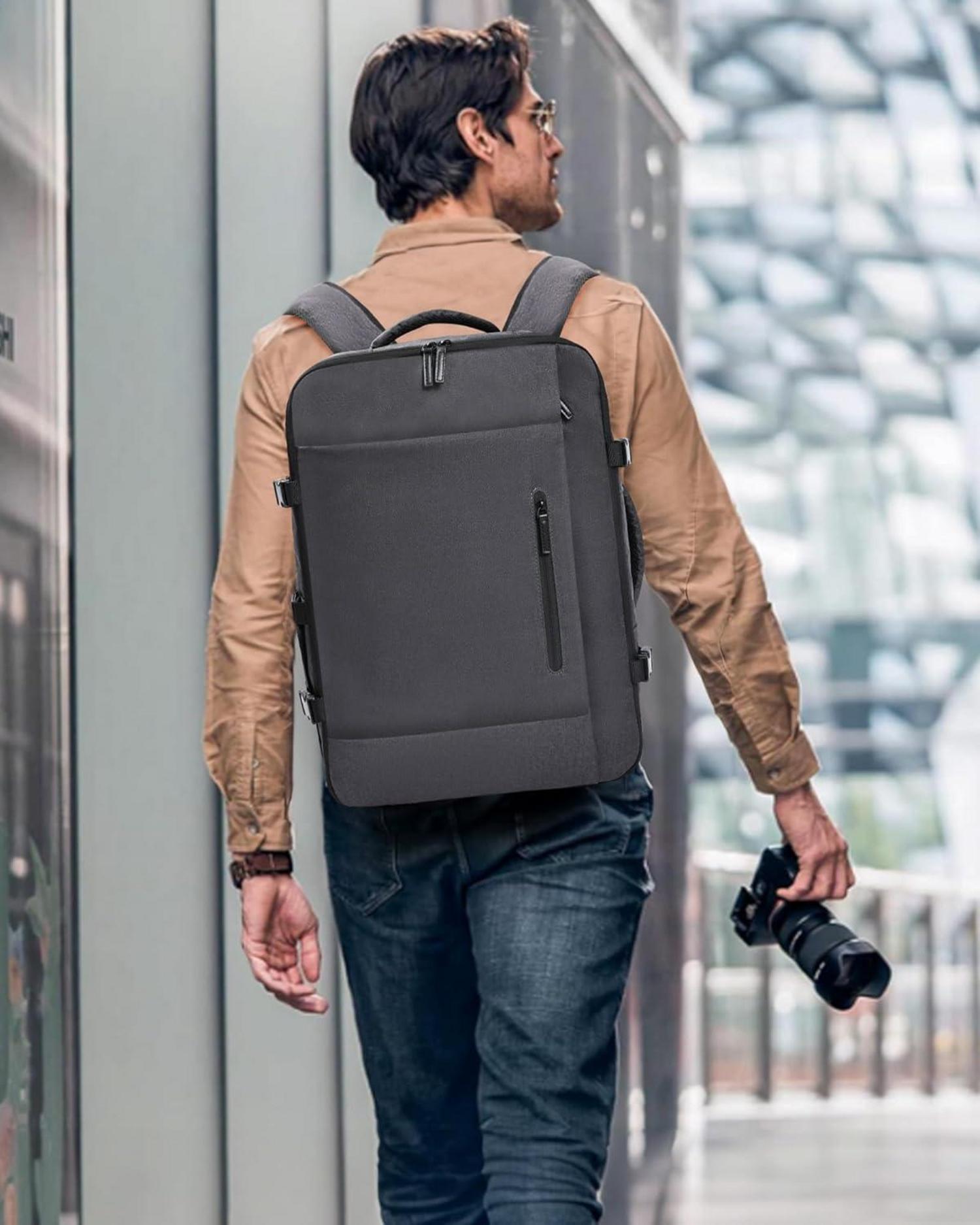 Handgepäck Rucksack für Easyjet Reise 45x36x20 Dunkelgrau