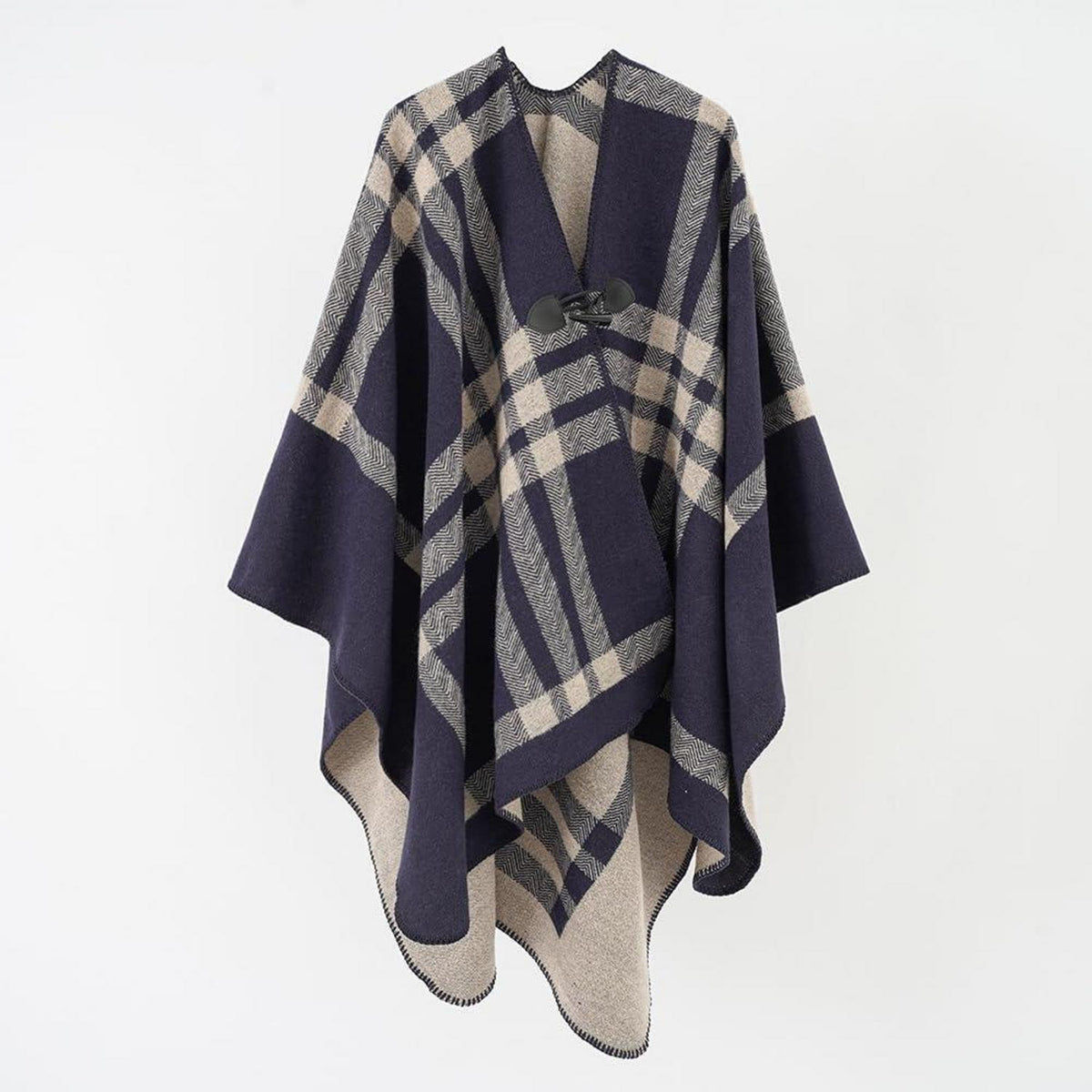 Strickcape Damen Elegant Offen Poncho Schal Decke Cardigan Mantel