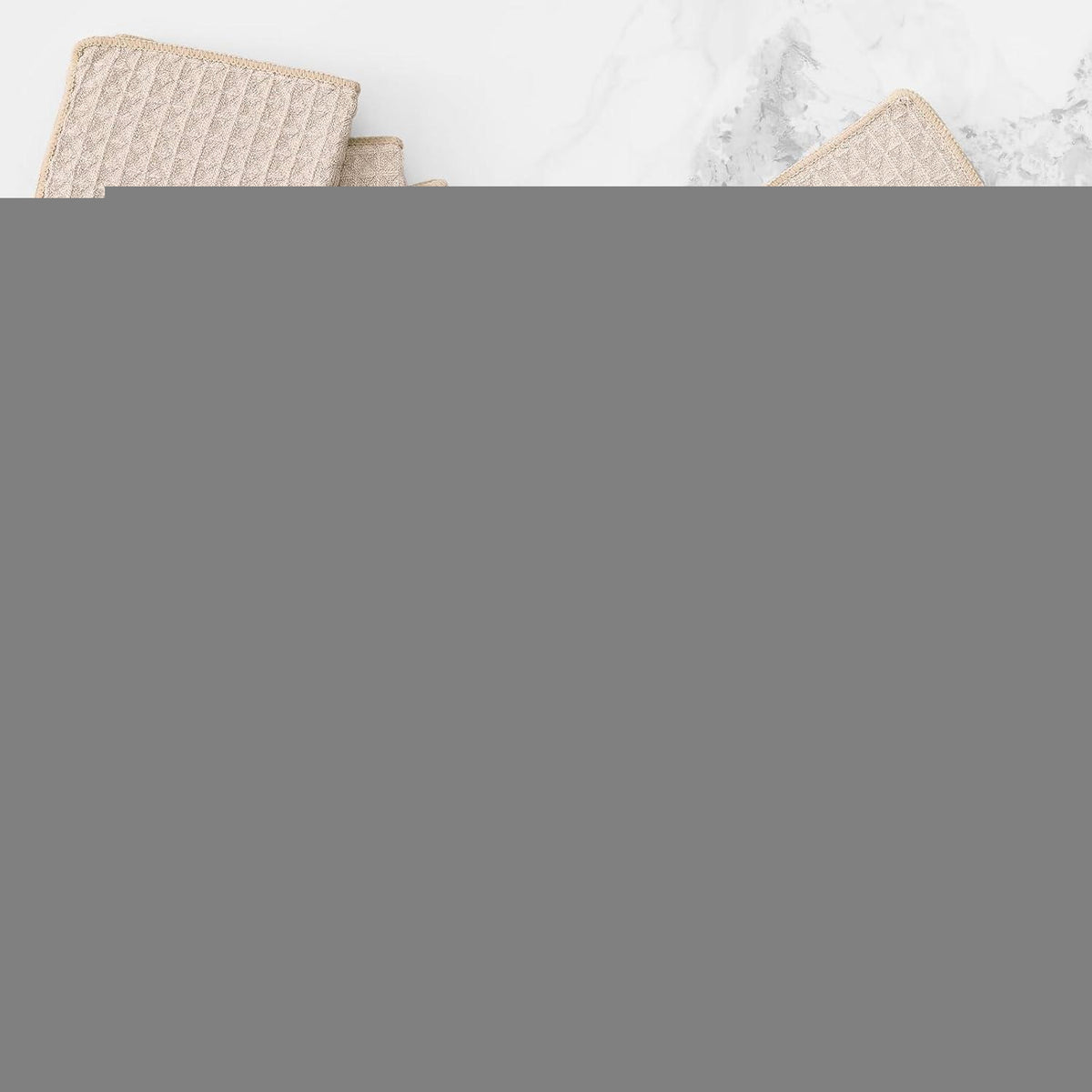 Mikrofasertücher 6er-Set, saugfähig, fusselfrei, beige