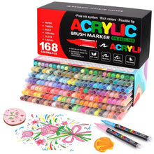 168 Acrylstifte Set Wasserfest für Steine, Glas & mehr