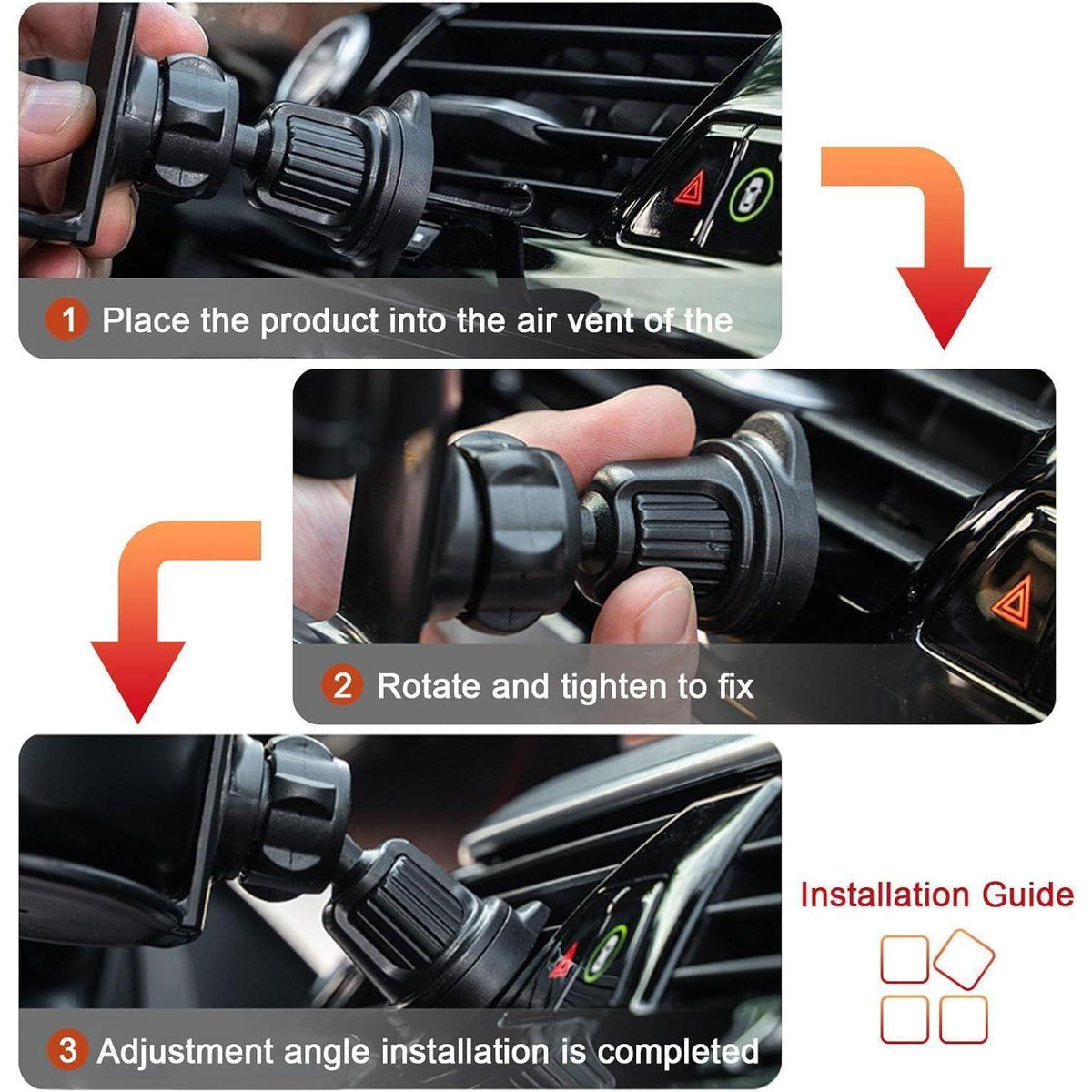 Verstellbarer Auto Getränkehalter mit Lüftung & rutschfestem Pad