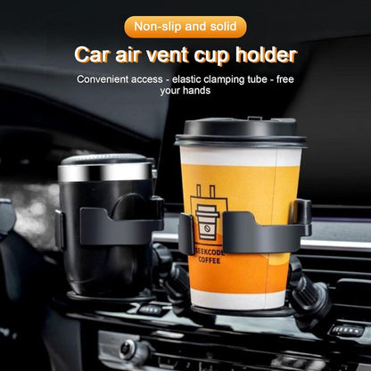 Verstellbarer Auto Getränkehalter mit Lüftung & rutschfestem Pad
