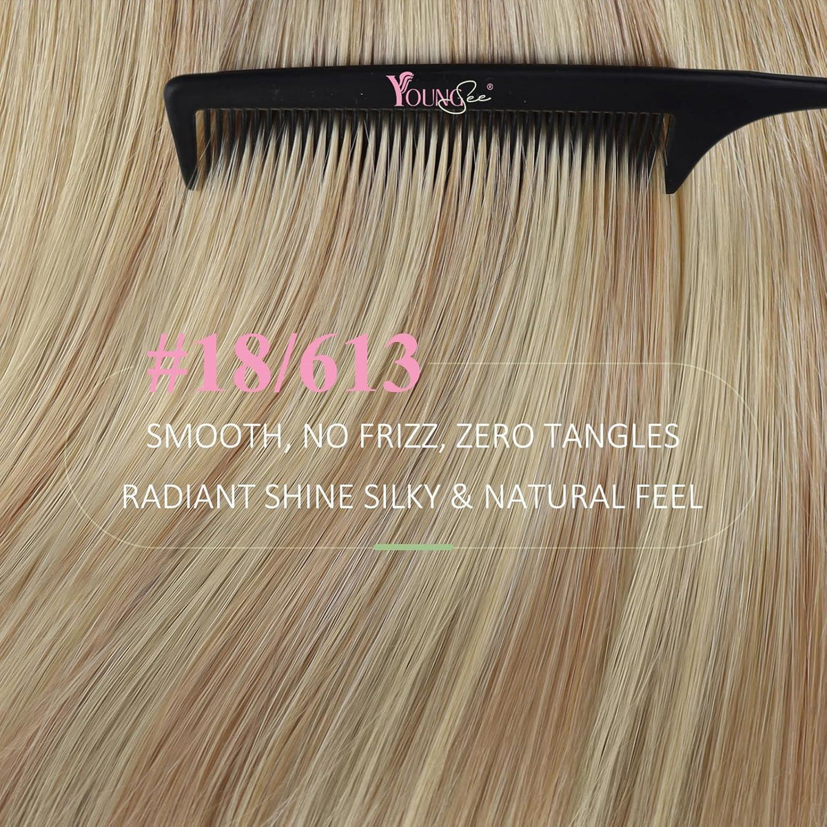 Echthaar Tape Extensions Blond Aschblond Platinblond 40cm