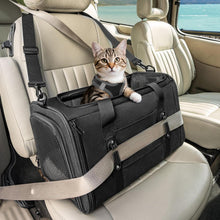 Katzen Transportbox faltbar mit Netzfenstern & Kissen