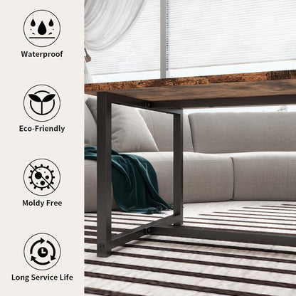 HAHRIR Vintage Couchtisch mit Stauraum und