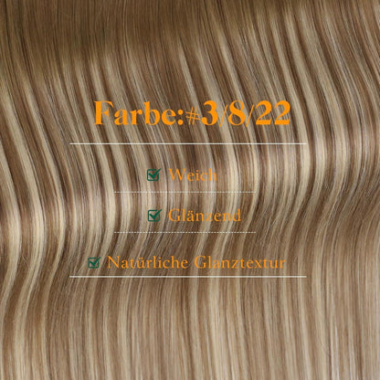 Echthaar Tape Extensions Blond Ombre 50cm