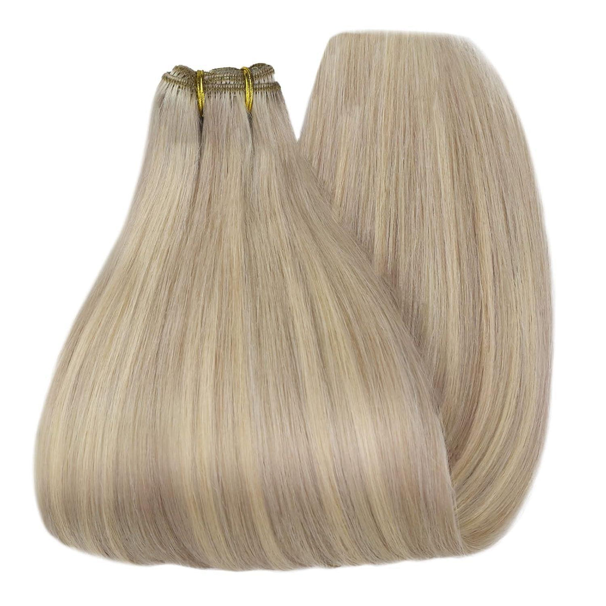 Blond Echthaar Tressen 55cm - Aschblond & Platinblond