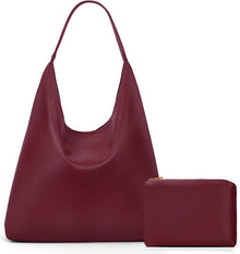 Wildleder Tote Bag Groß Damen Handtasche Hobo Uni Schultertasche Braun
