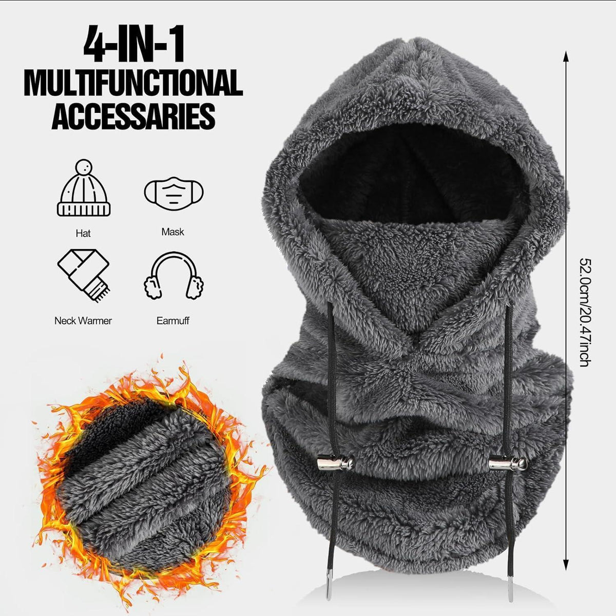 Winter Sturmhaube Fleece – Winddicht & Warm für Herren & Damen
