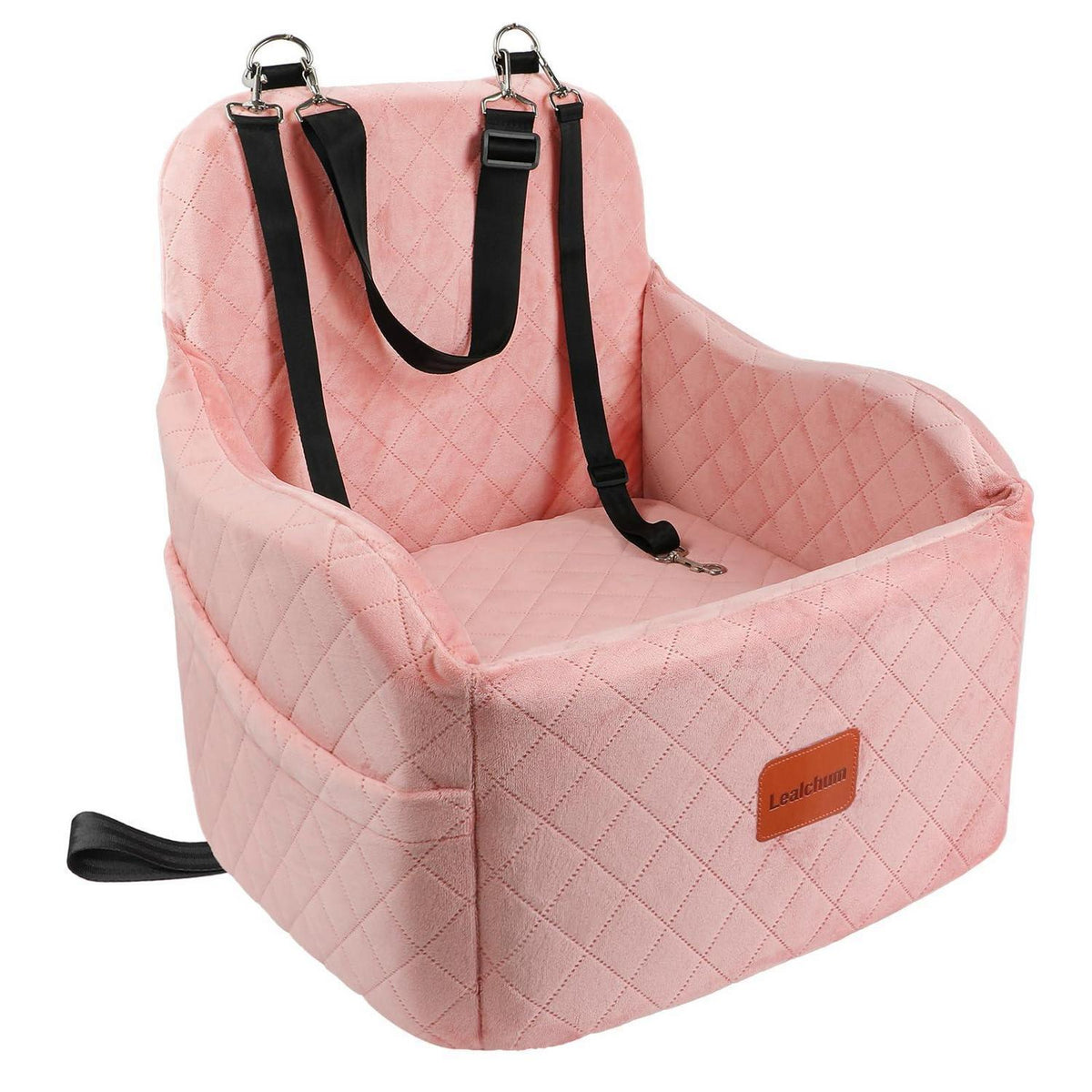 Hunde-Autositz Pink Medium – Bequem & Sicher für kleine Hunde