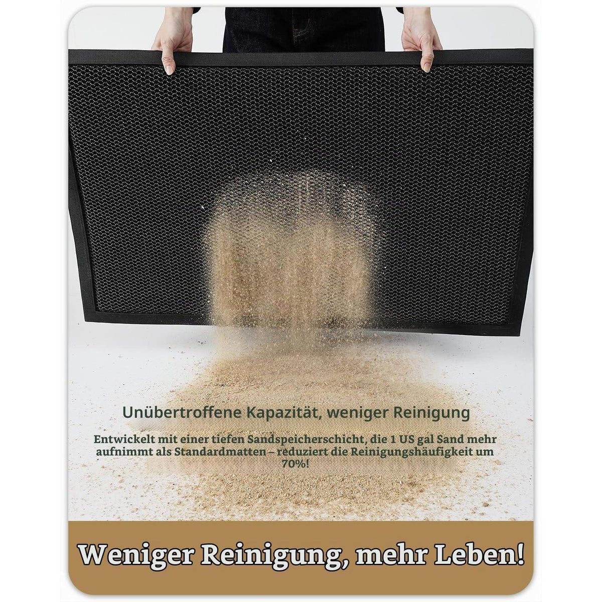 Fußmatte außen Schwarz Grau 90x150 cm – Schmutzfangmatte für Haus & Terrasse