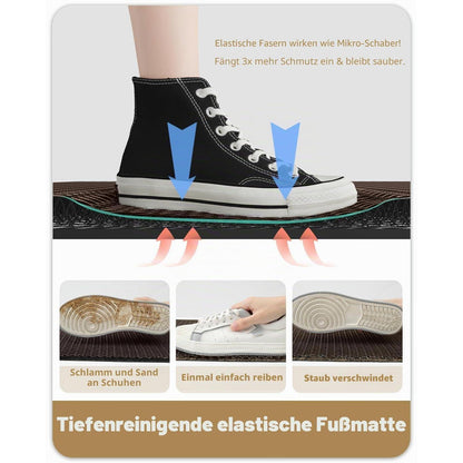 Fußmatte Braun 90x150 cm - Schmutzfangmatte für Innen & Aussen