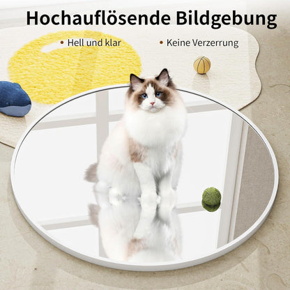 Runder Wandspiegel 76cm mit Aluminiumrahmen – Badezimmer Spiegel