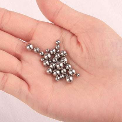 Silberne Piercing Kugeln Set 32stk 1,2mm Edelstahl 3/4/5/6mm