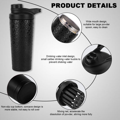Edelstahl Protein Shaker mit Sieb 750ML Vakuum Isoliert BPA frei