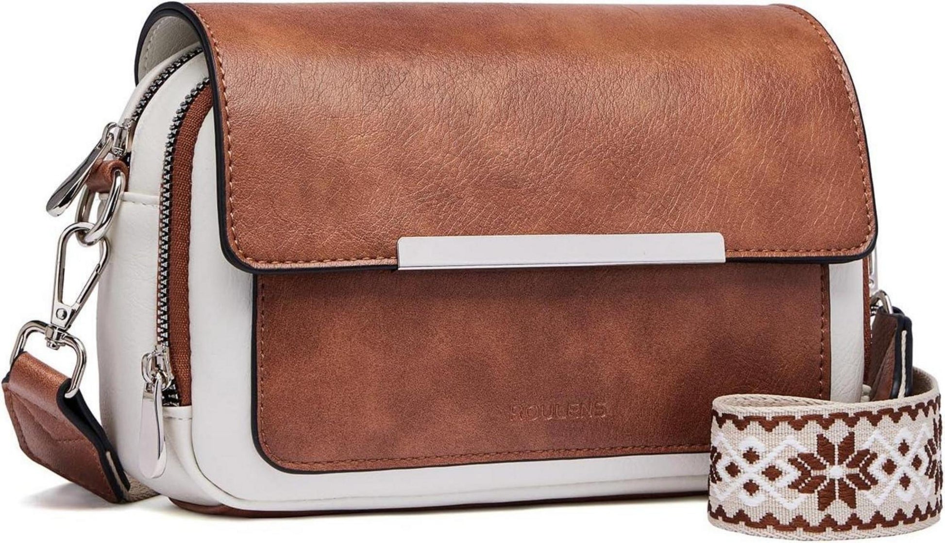 Damen Handy Umhängetasche Vegan Leder Crossbody Schultertasche
