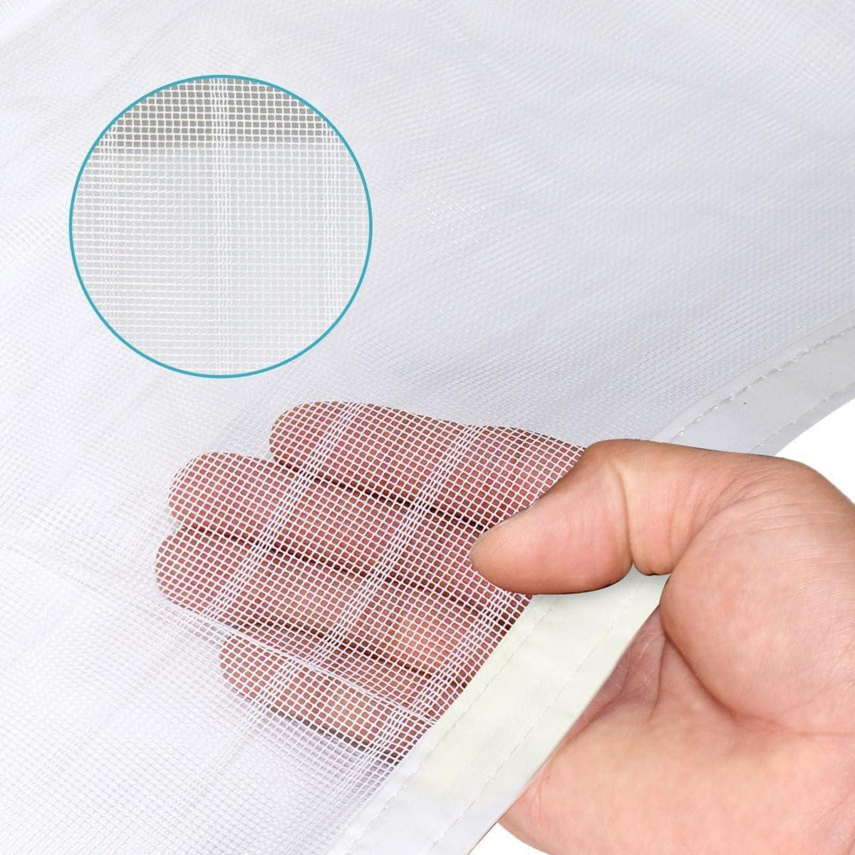Magnet Fliegengitter Tür 80x220cm Weiß, Klebemontage ohne Bohren