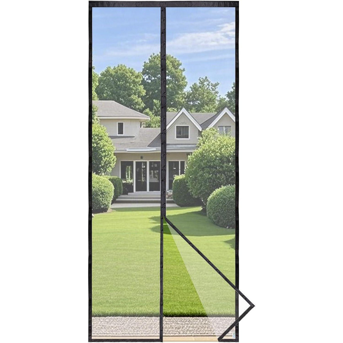 Magnetischer Fliegengitter für Balkontür 105x210cm Schwarz