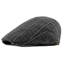 Karierte Schiebermütze Herren Damen Vintage Flatcap Newsboy Cap