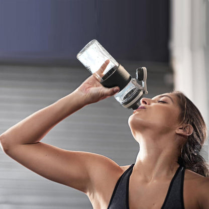 Protein Shaker 650ml Schwarz BPA-frei & auslaufsicher