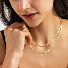 Damen Schlangenkette Edelstahl Flache Franco Kette Gold 5mm