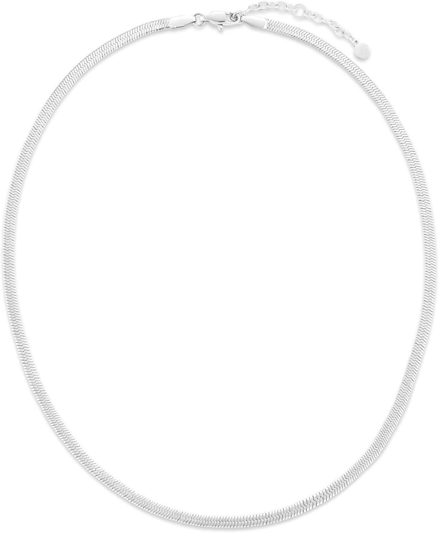 Schlangenkette Edelstahl Flache Franco Kette Silber Gold