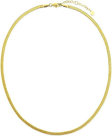 Schlangenkette Edelstahl Flach Franco Gold 41-51cm Verstellbar