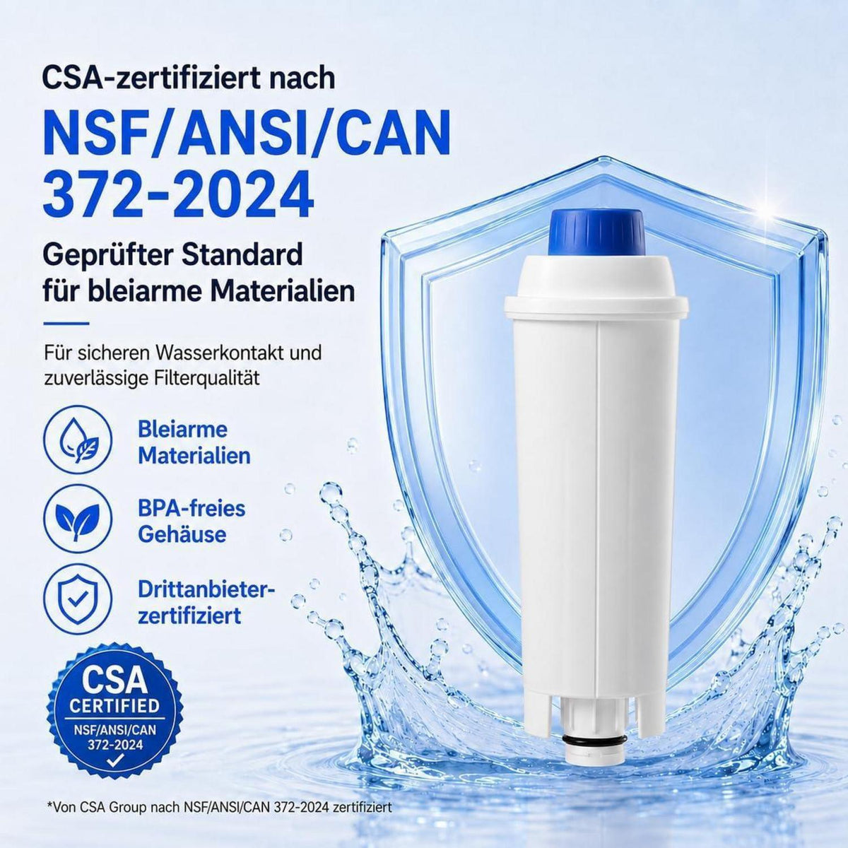 Wasserfilter für De'Longhi Kaffeevollautomaten (6er-Pack)