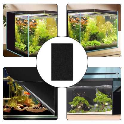 Schwarzer Aquarium Hintergrund – Statisch Haftend 30x200cm