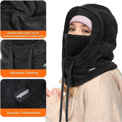 Sturmhaube Winter Mütze Fleece Warm Herren Damen Multifunktion