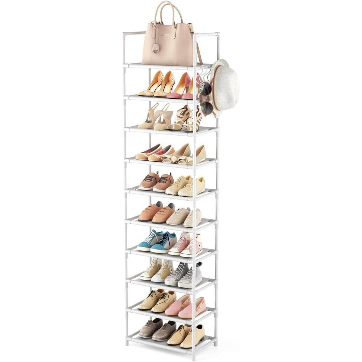 Schuhregal 10 Ebenen – Schuh-Organizer für 20-25 Paar Schuhe