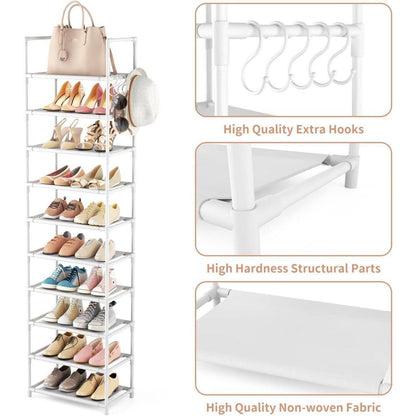 Schuhregal 10 Ebenen – Schuh-Organizer für 20-25 Paar Schuhe
