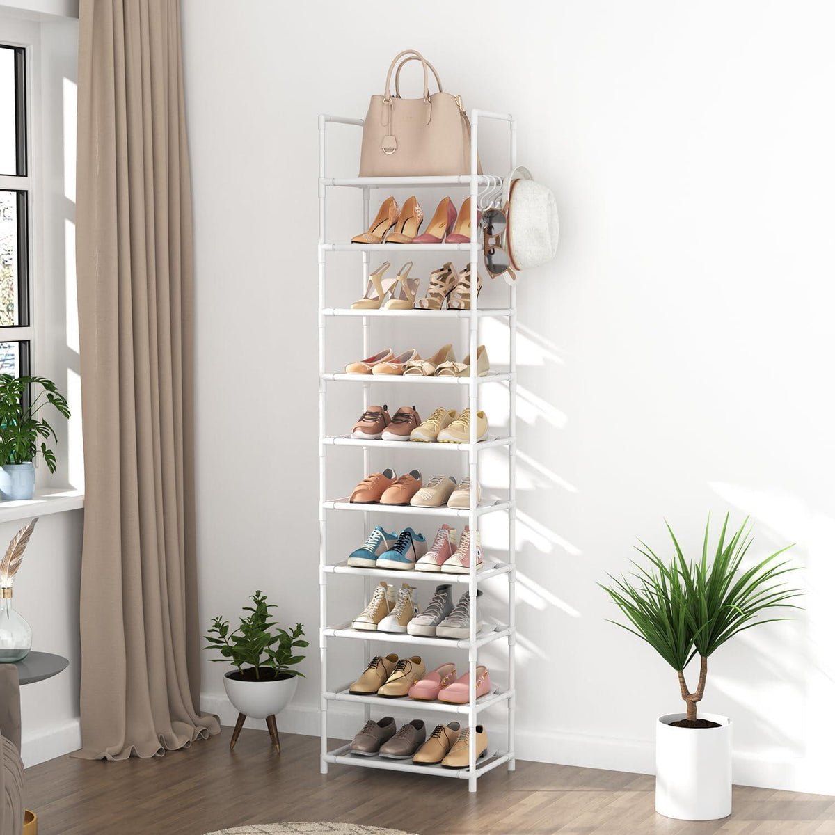 Schuhregal 10 Ebenen – Schuh-Organizer für 20-25 Paar Schuhe